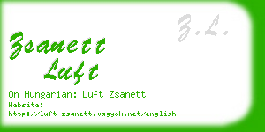 zsanett luft business card